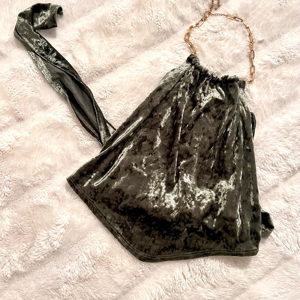 Velvet halter top